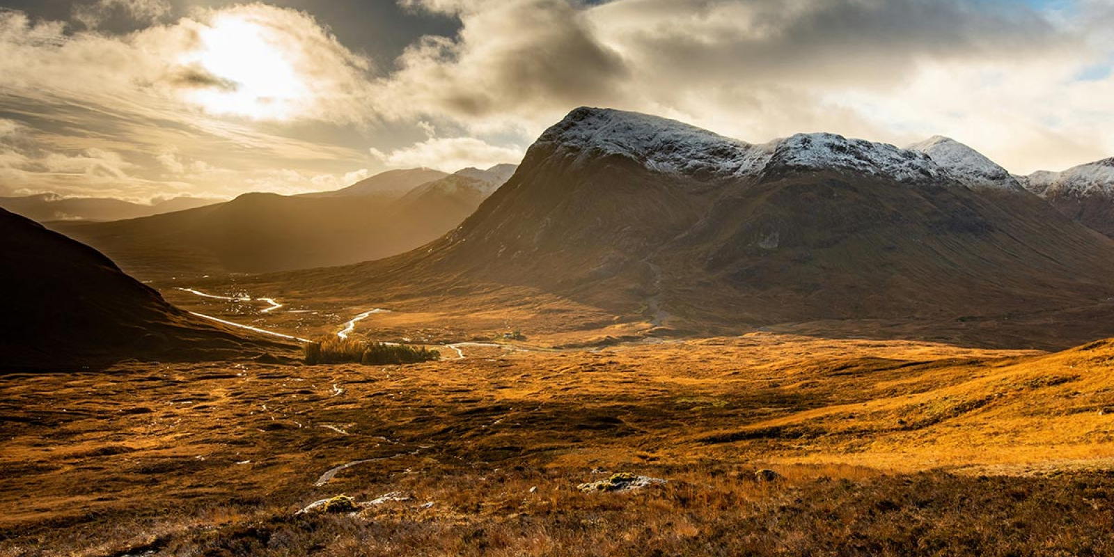 Winter mountain landscape in Scotland